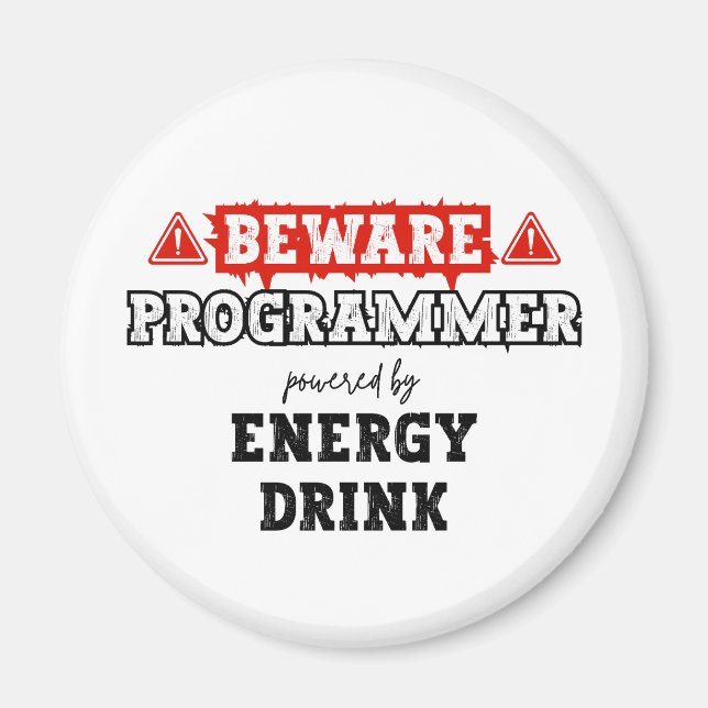 Var försiktig: Programmer med energidryck | Kod Magnet (Framsidan)