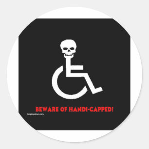 Var försiktig runt klistermärke