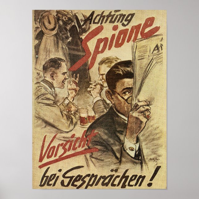 Var försiktig - spioner poster (Framsidan)