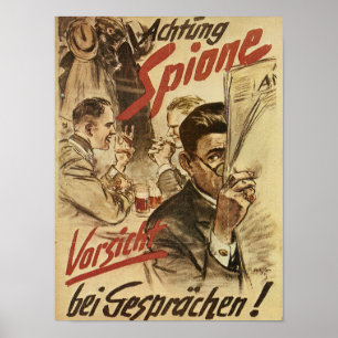 Var försiktig - spioner poster