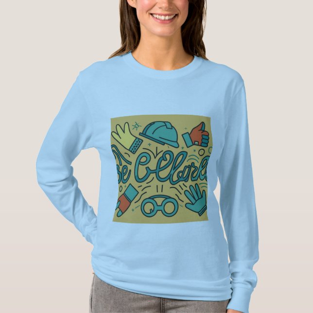 Var försiktig t shirt (Framsida)