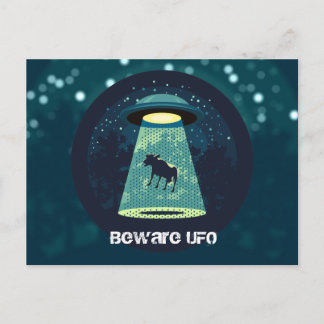 Var försiktig UFO Vykort