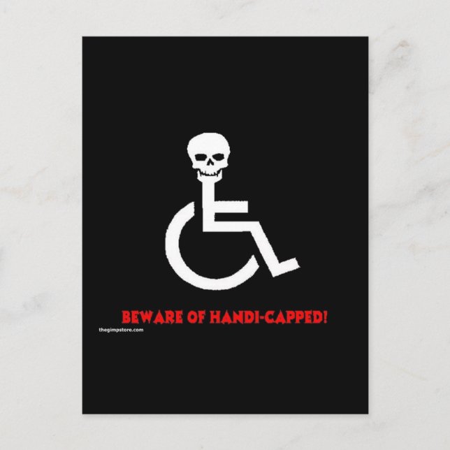 Var försiktig vykort (Framsida)