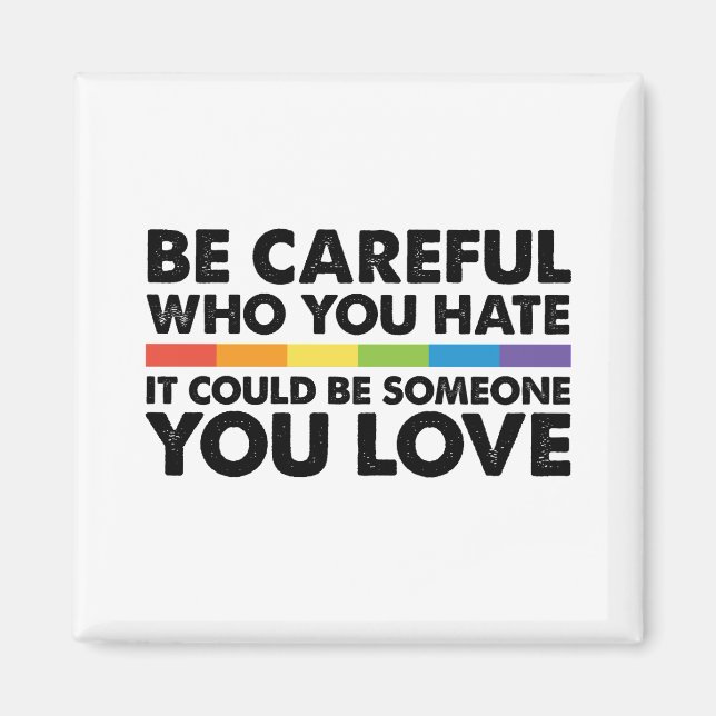 Var Forskning Du Hat Regnbåge HBTQ Hbt Stolt Magnet (Framsidan)