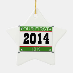 Vår första 10K prydnad - 2014 Julgransprydnad Keramik