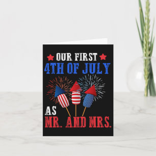Vår första 4:e juli som herr fru patriotiskt par H Kort