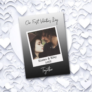 Vår första Alla hjärtans dag-Personlig Retro Kort