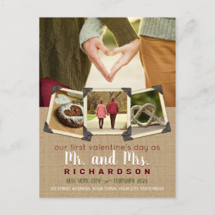 Vår första Alla hjärtans dag som Mr & Mrs. Dina fo Helg Vykort