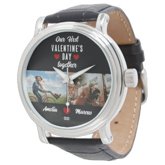 Vår första Alla hjärtans dag tillsammans 2 foton s Armbandsur