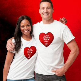 Vår första Alla hjärtans dag tillsammans Red Heart T Shirt