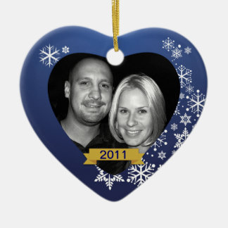 Vår första anpassningsbar för Snowflake för Julgransprydnad Keramik