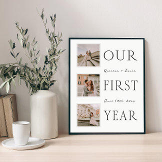 Vår första års bröllopsfotoposter poster