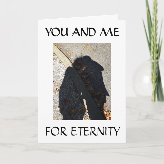 VÅR FÖRSTA ÅRSDAG ÖNSKAN FÖR MIN KÄRLEK (SHADOWS) KORT (Framsida)