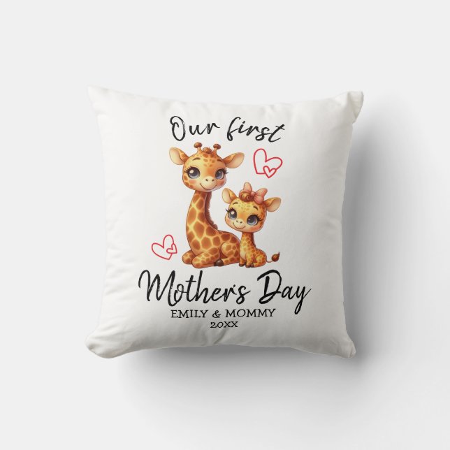VÅR FÖRSTA BABY-MAMMA-MORS DAG KUDDE (Framsida)