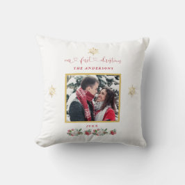 Vår första Blommigt i julafton, Softesfoto Bröllop Kudde