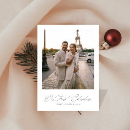 Vår första Elegant i julklapp - nytt foto Julkort