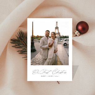Vår första Elegant i julklapp - nytt foto Julkort
