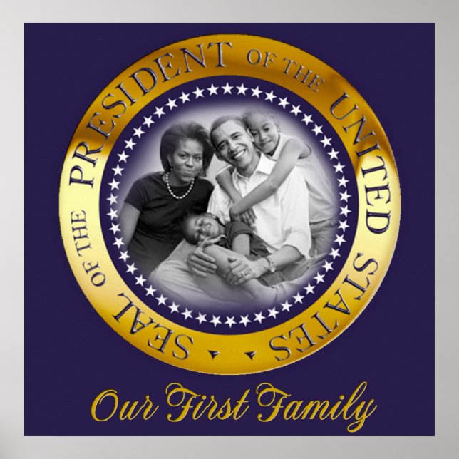 Vår första familj, Obama Presidentförseglingen Por Poster (Framsidan)