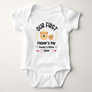 Vår första Fars dag 2021, Personlig Namn T Shirt