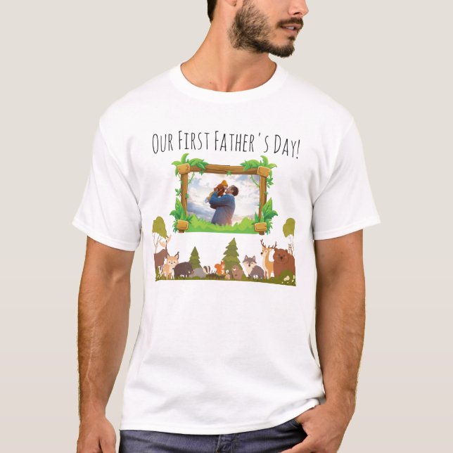 Vår första fars dag baby t-shirt (Framsida)