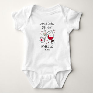 Vår första Fars dag-funy Cheers Flicka T Shirt