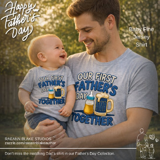 Vår första fars dag tillsammans Baby Fin jersey T Shirt