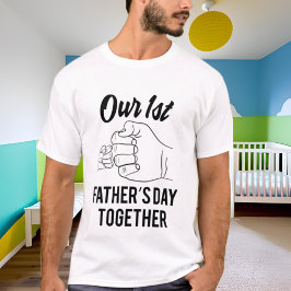 Vår första Fars dag tillsammans ord konst T Shirt