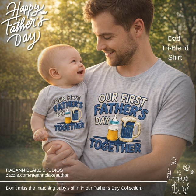 Vår första fars dag tillsammans Pappa T Shirt (Skapare uppladdad)