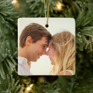 Vår första Glatta julklapp med gåvor Julgransprydnad Keramik