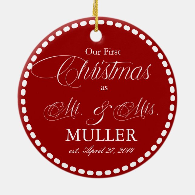 Vår första helgdagar för julprydnad | julgransprydnad keramik (Baksidan)