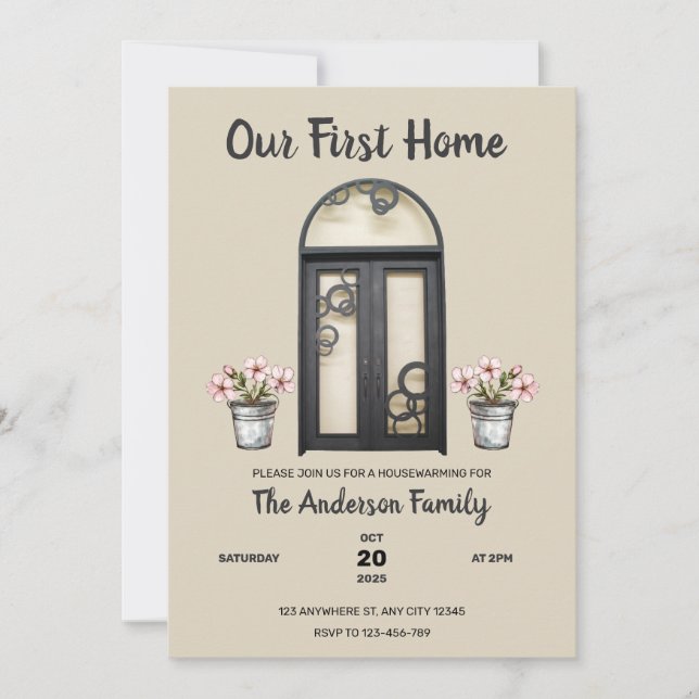 Vår första inbjudan till hemgruppen (Framsida)