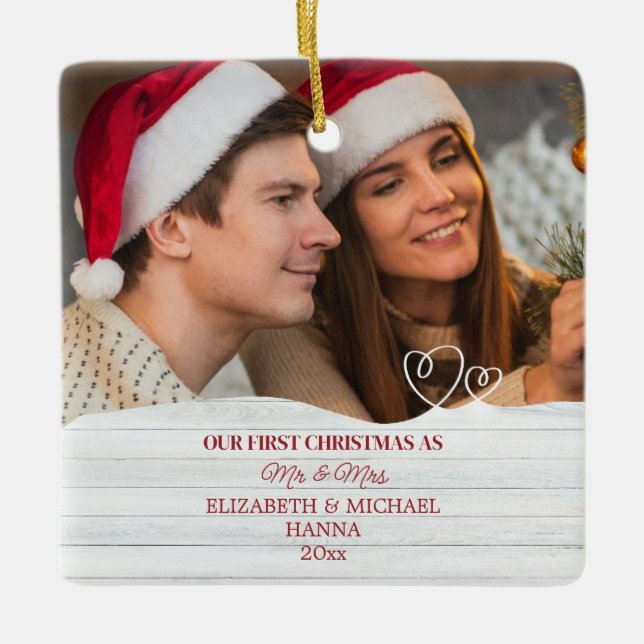 Vår första jul Gift med Ceramic Ornam Julgransprydnad Keramik (Framsida)