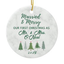 Vår första jul, gift och ära