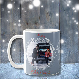 Vår första jul gifta Glad smekmånad Foto Kaffemugg