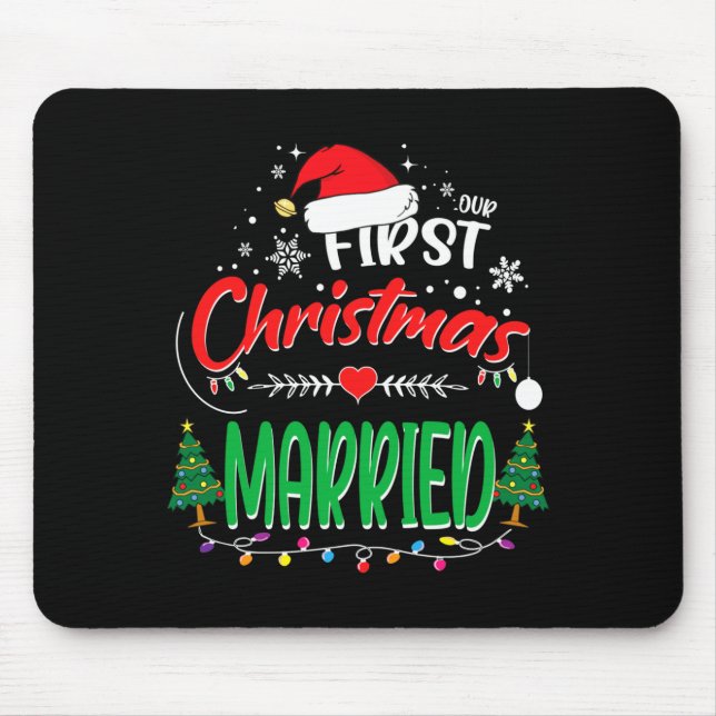 Vår första jul gifta Nygifta herr och fru  Musmatta (Framsidan)