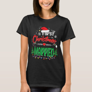 Vår första jul gifta Nygifta herr och fru  T Shirt