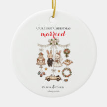 Vår första jul gifta Nygifta Söt Jul