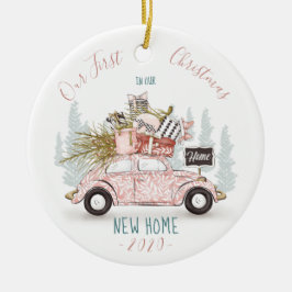 Vår första jul i vår nya hemmabiografikon julgransprydnad keramik