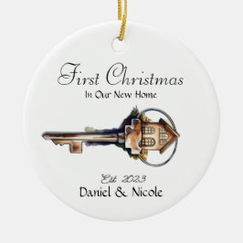 Vår första jul i vår nya hemstad julgransprydnad keramik
