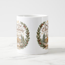 Vår första jul i vårt nya hem 2026-ornament jumbo mugg