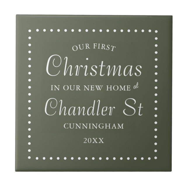 Vår första jul i vårt nya hem - enkelt kakelplatta (Framsidan)