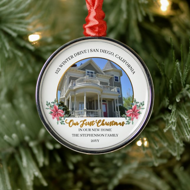 Vår första jul i vårt nya hem-Helgdag-foto Julgransprydnad Metall (Träd)