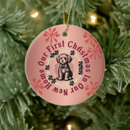 Vår första jul i vårt nya hem julgransprydnad keramik