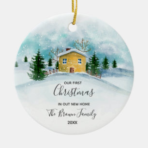 Vår första jul i vårt nya hem julgransprydnad keramik