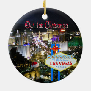 Vår första jul Las Vegas Julgransprydnad Keramik