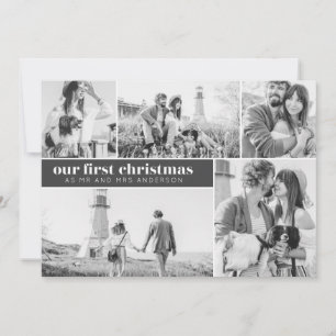 Vår första jul Moderna fotokollage Jul Meddelande