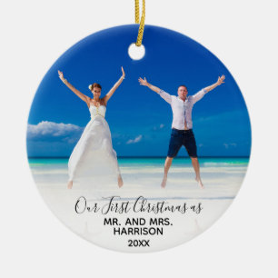 Vår första jul, Mr. 2 Photo Elegant Beach Julgransprydnad Keramik