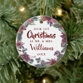 Vår första jul, mr Blommigt Photo Julgransprydnad Keramik