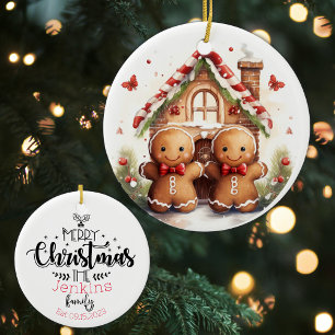 Vår första jul, mr & Mrs Classic Ginger Bread Julgransprydnad Keramik