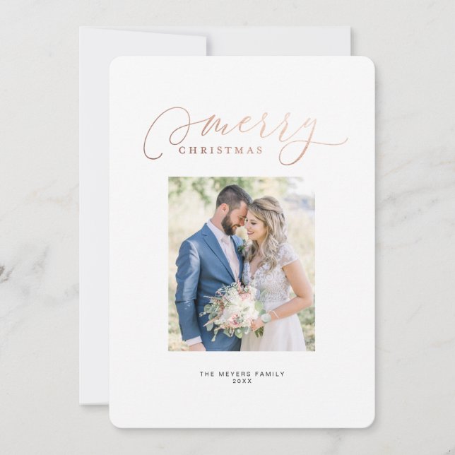 Vår första jul, mr & Mrs Helgdag Photo Card Inbjudningar (Framsida)